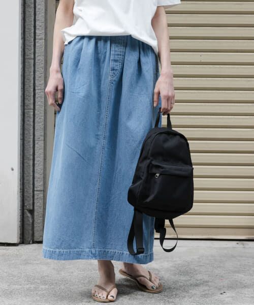 ＊＊URBAN RESEARCH DOORS / アーバンリサーチ ドアーズ スカート | FORK&SPOON　綿麻デニムスカート（USED）