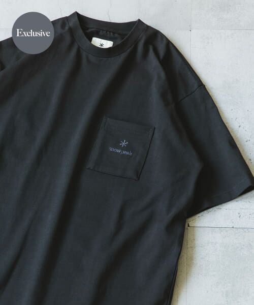 ＊＊URBAN RESEARCH DOORS / アーバンリサーチ ドアーズ Tシャツ | 『別注』Snow Peak Apparel×DOORS　Pocket Logo T-shirts（BLACK）