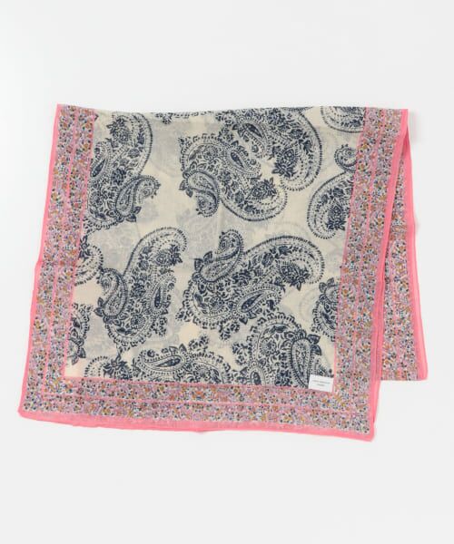 ＊＊URBAN RESEARCH DOORS / アーバンリサーチ ドアーズ マフラー・ショール・スヌード・ストール | プリントストール（BL×PNK）