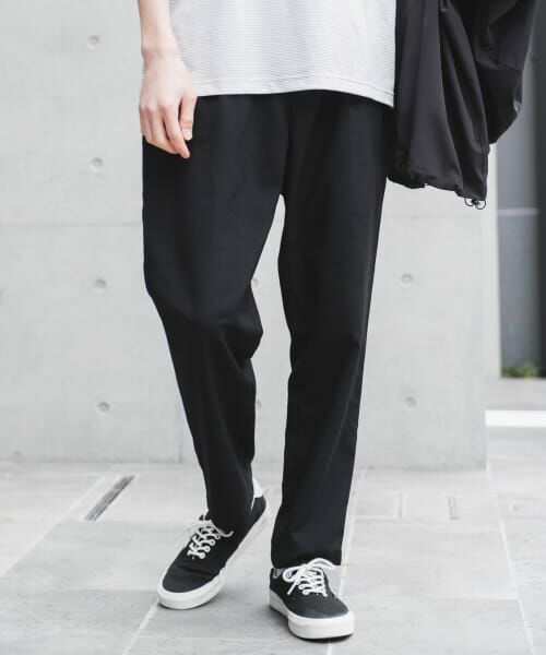 ＊＊URBAN RESEARCH DOORS / アーバンリサーチ ドアーズ その他パンツ | 『イージーケア/速乾』リネンライクイージートラウザー（BLACK）