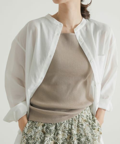 ＊＊URBAN RESEARCH DOORS / アーバンリサーチ ドアーズ タンクトップ | 針抜きテレコスクエアタンクトップ（BEIGE）