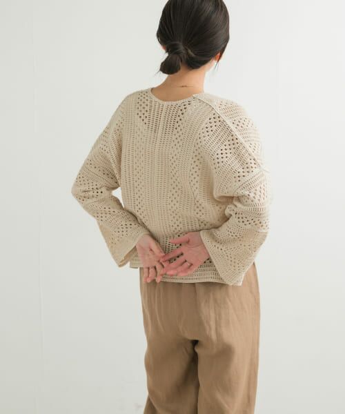 美品 lune moire ルネモアレ 総レース編み カーディガン ボレロ