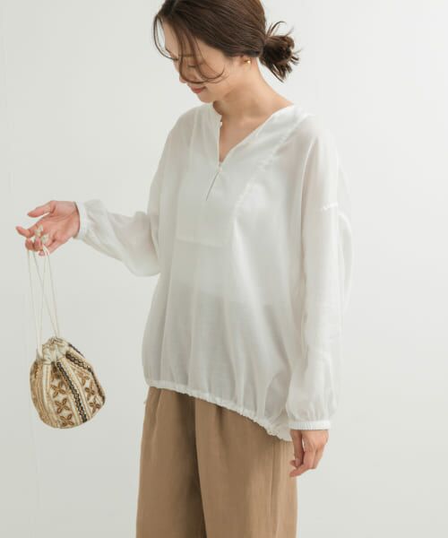 セール】 リネンブレンドドロストチュニック （チュニック