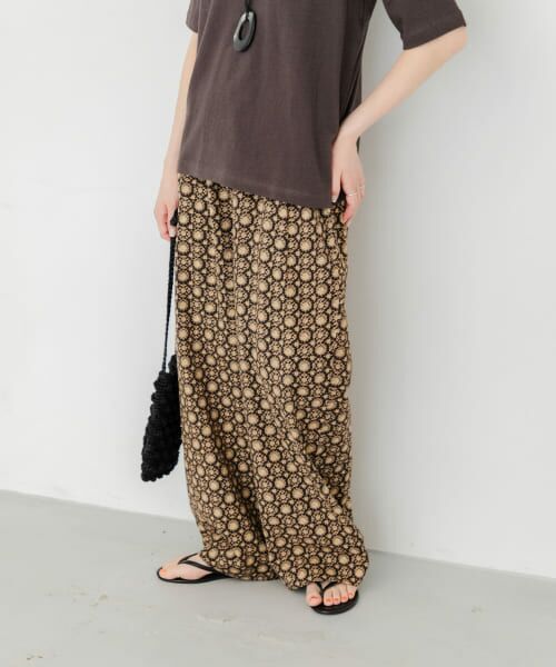 ＊＊URBAN RESEARCH DOORS / アーバンリサーチ ドアーズ その他パンツ | アソート柄イージーパンツ（BLACK）