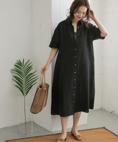 セール】 『WEB/一部店舗限定カラー』リネン半袖シャツ