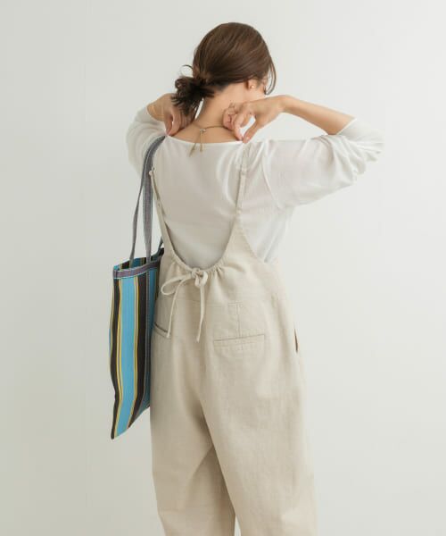 セール】 コットンリネンBACKギャザーサロペット （サロペット