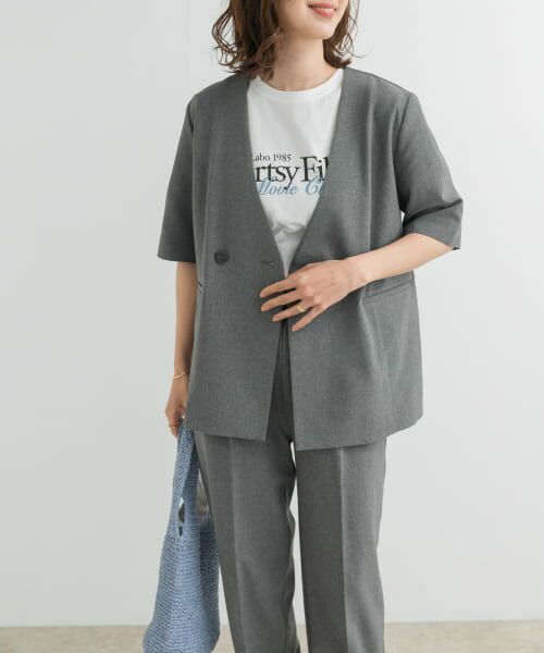 ＊＊URBAN RESEARCH DOORS / アーバンリサーチ ドアーズ その他アウター | 『UR TECH DRYLUXE』ハーフスリーブジャケット（CHARCOAL）