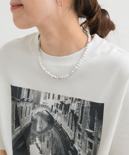 ＊＊URBAN RESEARCH DOORS / アーバンリサーチ ドアーズ ネックレス・ペンダント・チョーカー | ストーン6mm玉ネックレス（WHITE）