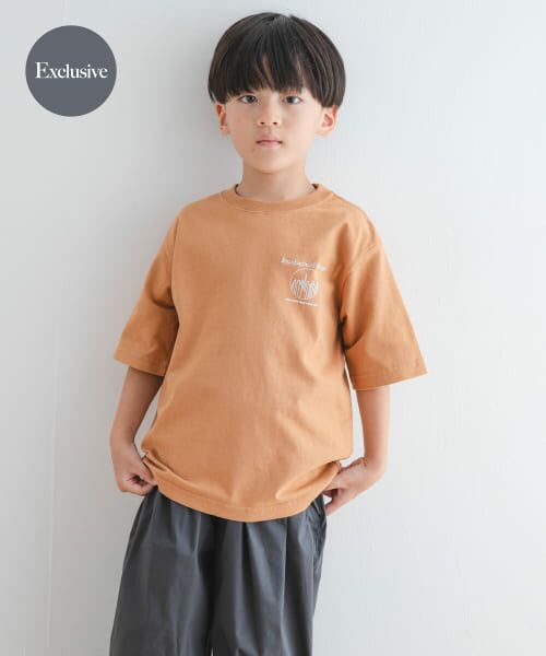 ＊＊URBAN RESEARCH DOORS / アーバンリサーチ ドアーズ トップス | 『親子リンク/別注』MANHATTAN PORTAGE×DOORS　1ポイントプリントT(KIDS)（ORANGE）