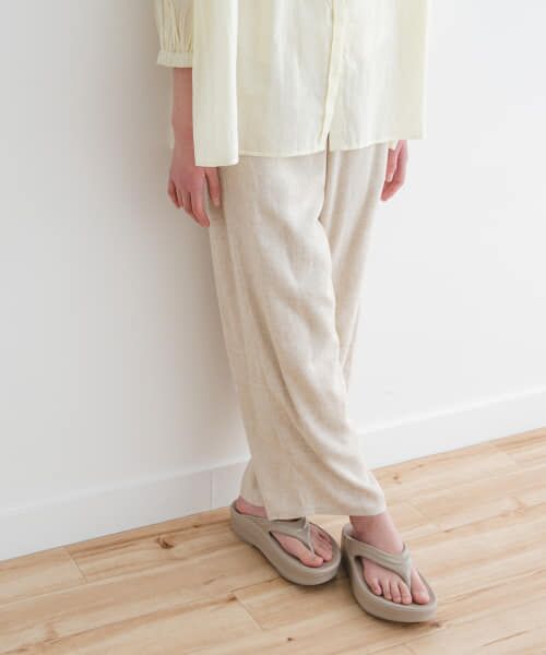 ＊＊URBAN RESEARCH DOORS / アーバンリサーチ ドアーズ パンツ | 『セットアップ対応/親子リンク』『WEB/一部店舗限定』レーヨンリネンイージーパンツ(KIDS)（NATURAL）