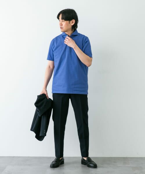 Admiral 黒 ポロシャツ EST.1914 　　　新品　吸水速乾ストレッチ セール】 『吸水速乾』LIFE STYLE TAILOR カッタウェイ半袖プル