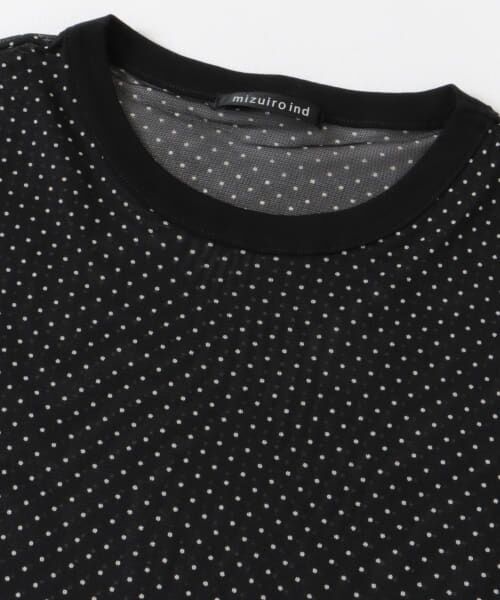 セール】 mizuiro ind mesh dot crew-neck T-shirts （Tシャツ