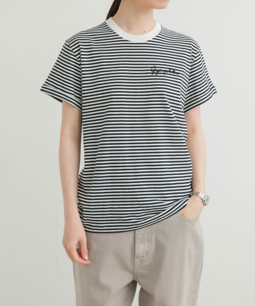 ＊＊URBAN RESEARCH DOORS / アーバンリサーチ ドアーズ Tシャツ | GYMPHLEX　SHORT-SLEEVE T-SHIRTS（NAVYSTRIPE）
