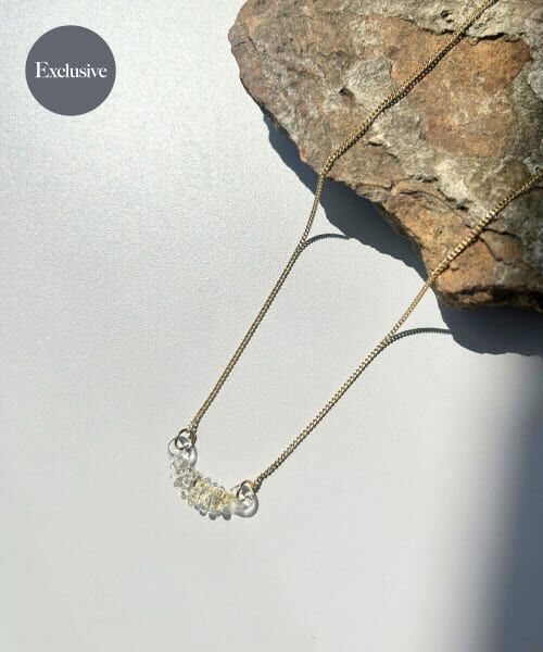 ＊＊URBAN RESEARCH DOORS / アーバンリサーチ ドアーズ ネックレス・ペンダント・チョーカー | 『別注』HARIO Lampwork Factory×DOORS　マーキスイエローネックレス（イエロー）