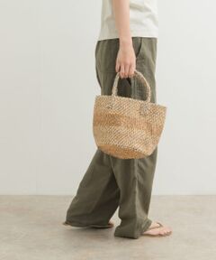 アフリカンスクエア　プラスチックサイザルバッグ