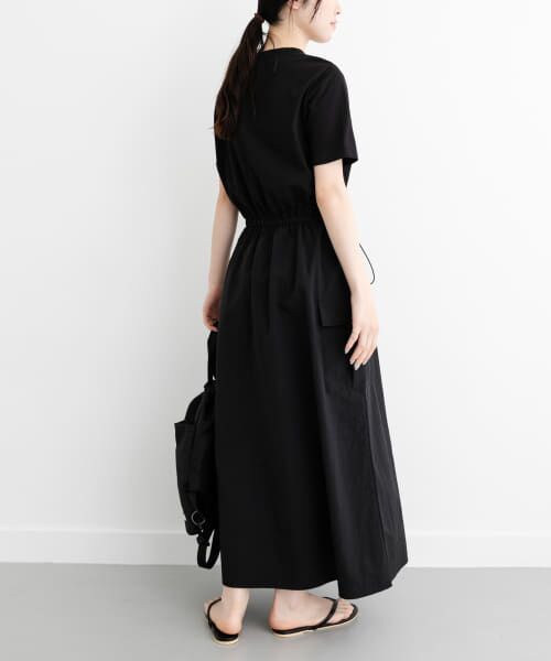 ＊＊URBAN RESEARCH DOORS / アーバンリサーチ ドアーズ ワンピース | FORK&SPOON　ドッキングワンピース（BLACK）