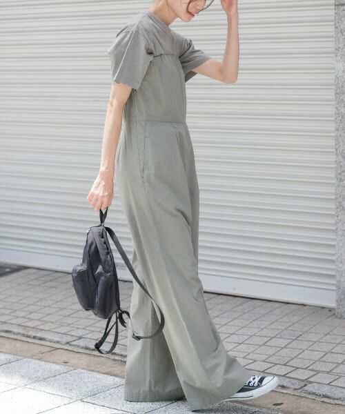 ＊＊URBAN RESEARCH DOORS / アーバンリサーチ ドアーズ サロペット・オールインワン | FORK&SPOON　ベアトップオールインワン（KHAKI）