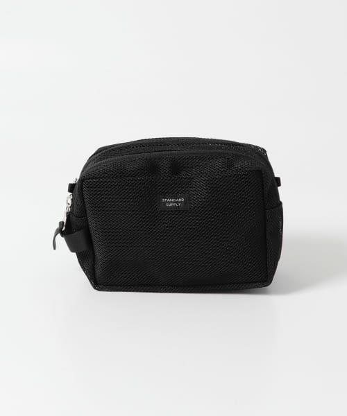 ＊＊URBAN RESEARCH DOORS / アーバンリサーチ ドアーズ ポーチ | STANDARD SUPPLY　2R SQUARE POUCH M（BLACK）