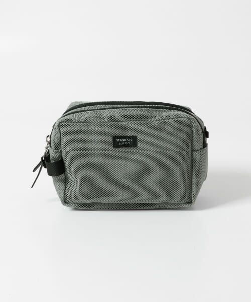 ＊＊URBAN RESEARCH DOORS / アーバンリサーチ ドアーズ ポーチ | STANDARD SUPPLY　2R SQUARE POUCH M（MOSS GREY）