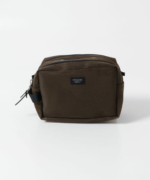 ＊＊URBAN RESEARCH DOORS / アーバンリサーチ ドアーズ ポーチ | STANDARD SUPPLY　2R SQUARE POUCH M（BROWN）