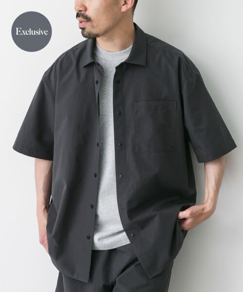 ＊＊URBAN RESEARCH DOORS / アーバンリサーチ ドアーズ シャツ・ブラウス | 『別注』Marmot×DOORS　DOTAIR SHORT-SLEEVE SHIRTS（CHARCOAL）