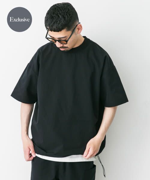 ＊＊URBAN RESEARCH DOORS / アーバンリサーチ ドアーズ Tシャツ | 『別注』Marmot×DOORS　DotAir drawstring T-shirts（BLACK）