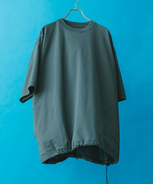 ＊＊URBAN RESEARCH DOORS / アーバンリサーチ ドアーズ Tシャツ | 『XLサイズ/WEB限定』『吸水速乾/接触冷感/イージーケア』クイックドライワッフルメッシュS/ST（BLUE GREEN）