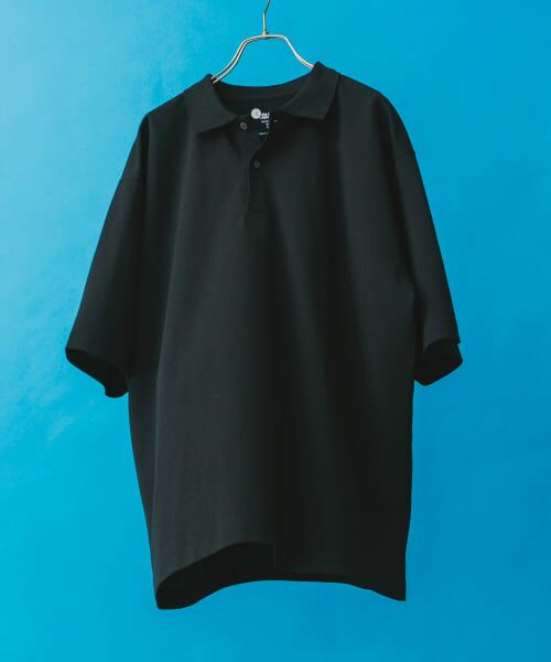 ＊＊URBAN RESEARCH DOORS / アーバンリサーチ ドアーズ ポロシャツ | 『XLサイズ/WEB限定』『吸水速乾/接触冷感/イージーケア』クイックドライ 鹿の子 ポロシャツ（BLACK）
