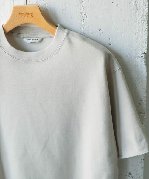 ＊＊URBAN RESEARCH DOORS / アーバンリサーチ ドアーズ Tシャツ | 鹿の子 ダブルフェイス ショートスリーブ Tシャツ（CREAM）