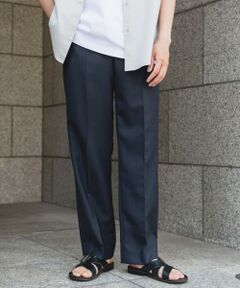 『接触冷感/防シワ/UVカット/マシンウォッシャブル』ドライギャバジン イージースラックス