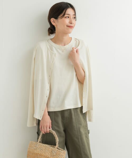 URBAN RESEARCH DOORS グレー USAコットン カーディガン URBAN RESEARCH DOORS（アーバンリサーチドアーズ）の「コットン