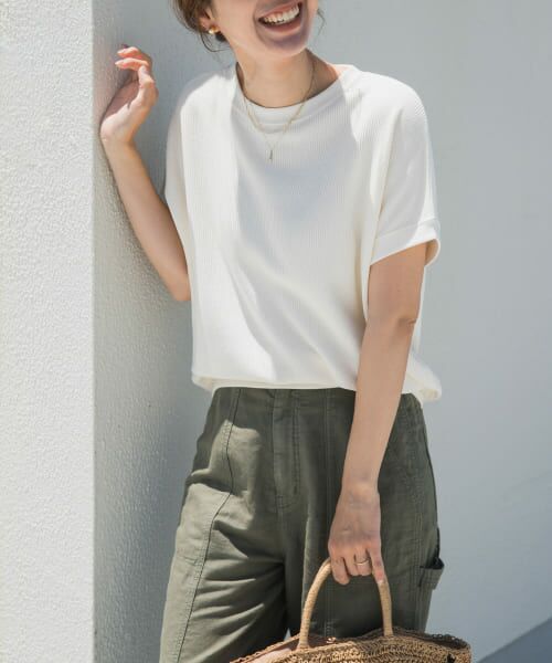 ＊＊URBAN RESEARCH DOORS / アーバンリサーチ ドアーズ Tシャツ | タックフライスフレンチTシャツ（NATURAL）