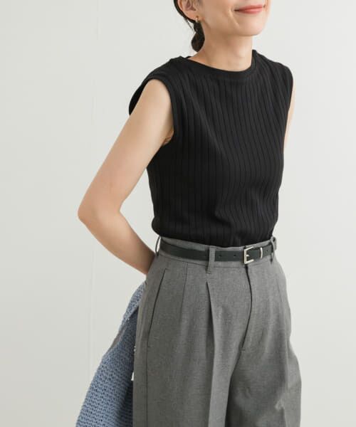 今季新品)HAUNT麻ノースリーブ セール】 針抜きノースリーブカットソー （Tシャツ）｜＊＊URBAN
