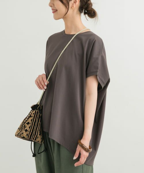 ＊＊URBAN RESEARCH DOORS / アーバンリサーチ ドアーズ Tシャツ | 『UR TECH』汗染み防止ドルマンTシャツ（CHARCOAL）