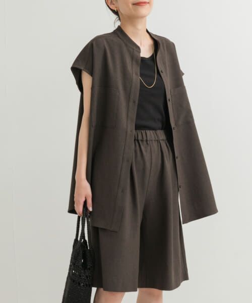 新品タグ付き リネンフリルフレンチワイドシャツ アーバンリサーチ