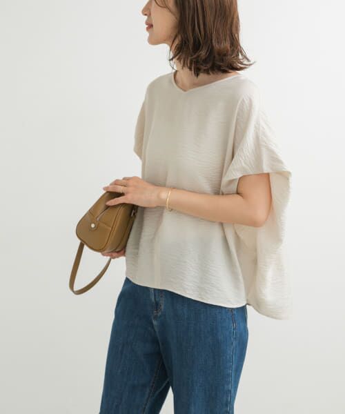 ＊＊URBAN RESEARCH DOORS / アーバンリサーチ ドアーズ シャツ・ブラウス | バックタックコクーンブラウス（GREIGE）