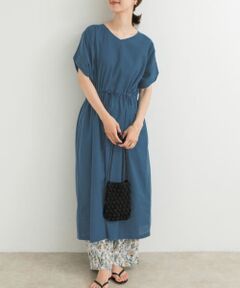 ＊＊URBAN RESEARCH DOORS / アーバンリサーチ ドアーズ ワンピース | 『WEB/一部店舗限定サイズ』『UR TECH 高機能リネン』ウエストギャザーワンピース