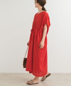 ＊＊URBAN RESEARCH DOORS / アーバンリサーチ ドアーズ ワンピース | 『WEB/一部店舗限定サイズ』『UR TECH 高機能リネン』ウエストギャザーワンピース
