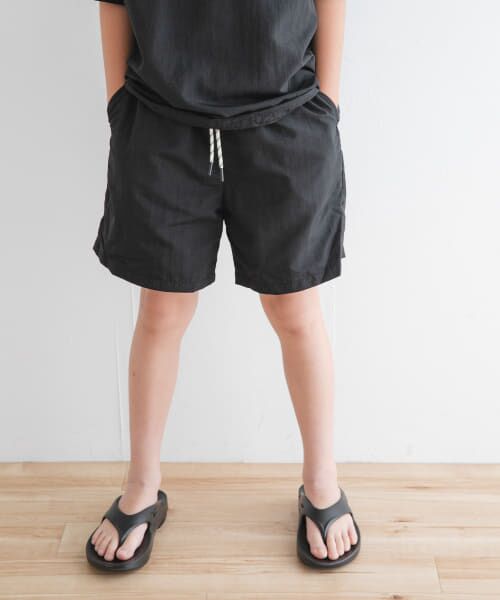 ＊＊URBAN RESEARCH DOORS / アーバンリサーチ ドアーズ パンツ | 『WEB/一部店舗限定』『セットアップ対応』 撥水ショーツ(KIDS)（BLACK）