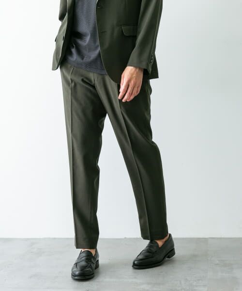 ＊＊URBAN RESEARCH DOORS / アーバンリサーチ ドアーズ スラックス・ドレスパンツ | 『イージーケア』LIFE STYLE TAILOR　メランジトロストレッチパンツ（KHAKI）