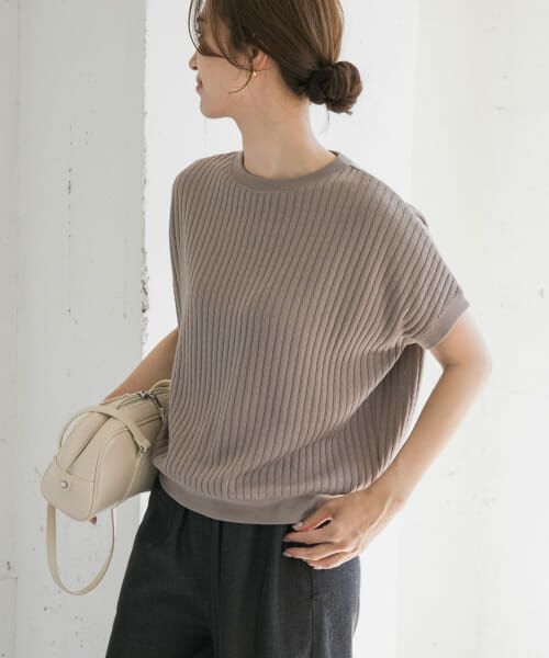 ＊＊URBAN RESEARCH DOORS / アーバンリサーチ ドアーズ Tシャツ | タックハニカムフレンチプルオーバー（GREGE）