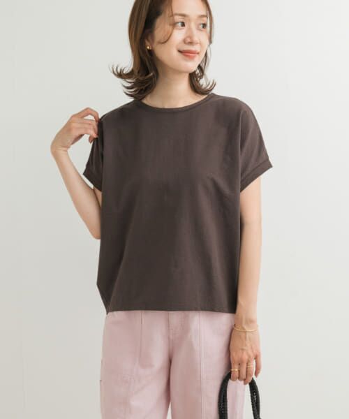 セール】 リネンタッチBACKボタンプルオーバー （Tシャツ