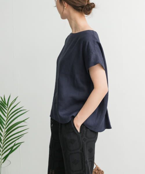 新品　アーバンリサーチ ドアーズ リネンバックタックブラウス　LILAC アーバンリサーチ ドアーズ URBAN RESEARCH DOORS リネンバック