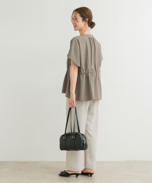 セール】 『再入荷』Vネックウエストギャザーブラウス （シャツ