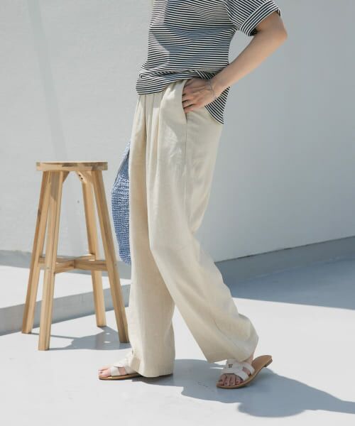 ★新品未使用タグ付き★UR DOORS＊リネンレーヨンイージーパンツ URBAN RESEARCH DOORS パンツ リネンレーヨンイージーパンツ