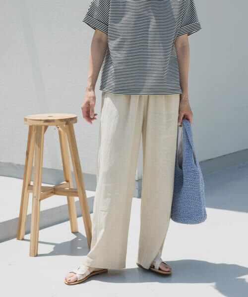 セール】 リネンレーヨンイージーパンツ （その他パンツ