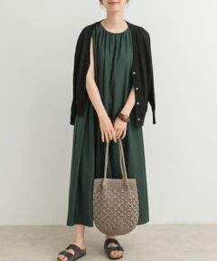 バックリボンギャザーワンピース