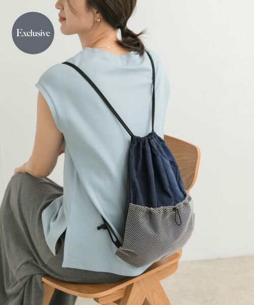 ＊＊URBAN RESEARCH DOORS / アーバンリサーチ ドアーズ リュック・バックパック | 『別注』rerer×DOORS　airbagナップサック（NAVY）