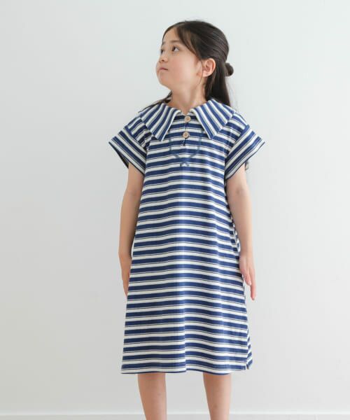 ＊＊URBAN RESEARCH DOORS / アーバンリサーチ ドアーズ ワンピース | 『WEB/一部店舗限定サイズ』セーラーカラーカットワンピース(KIDS)（BLUE）