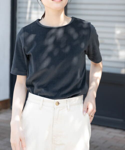 FORK&SPOON ベロアショートスリーブTシャツ （Tシャツ